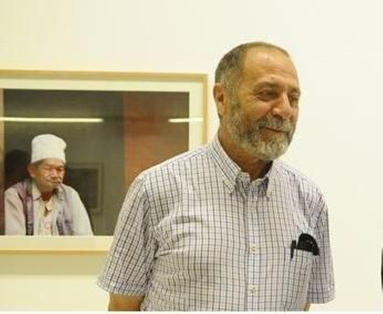 Manuel Blanco, durante la presentación de una muestra en el Centro Cultural.