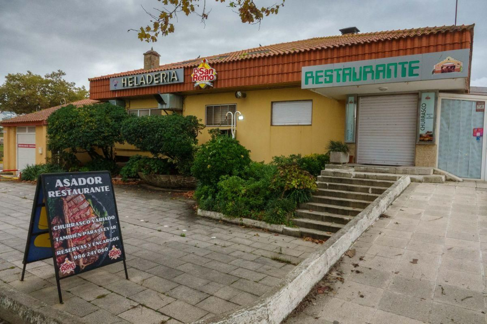 El restaurante Di San Remo, cerrado en Samil.