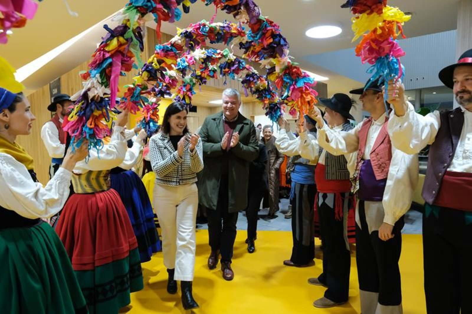 La agrupación Coros y Danzas durante la celebración de su aniversario