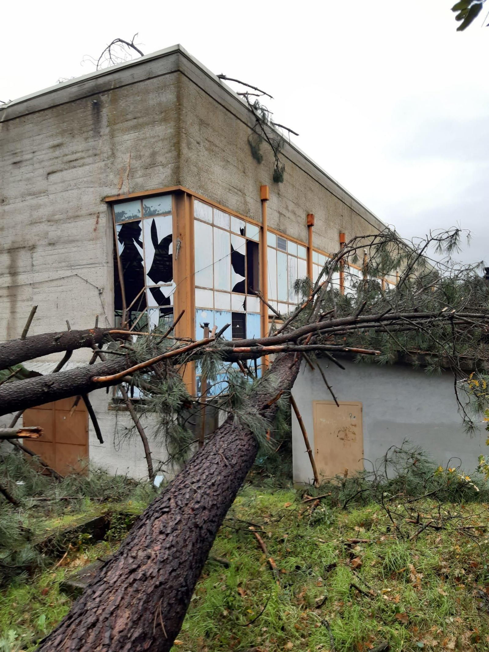 Destrozos en la Universidad Laboral por el temporal