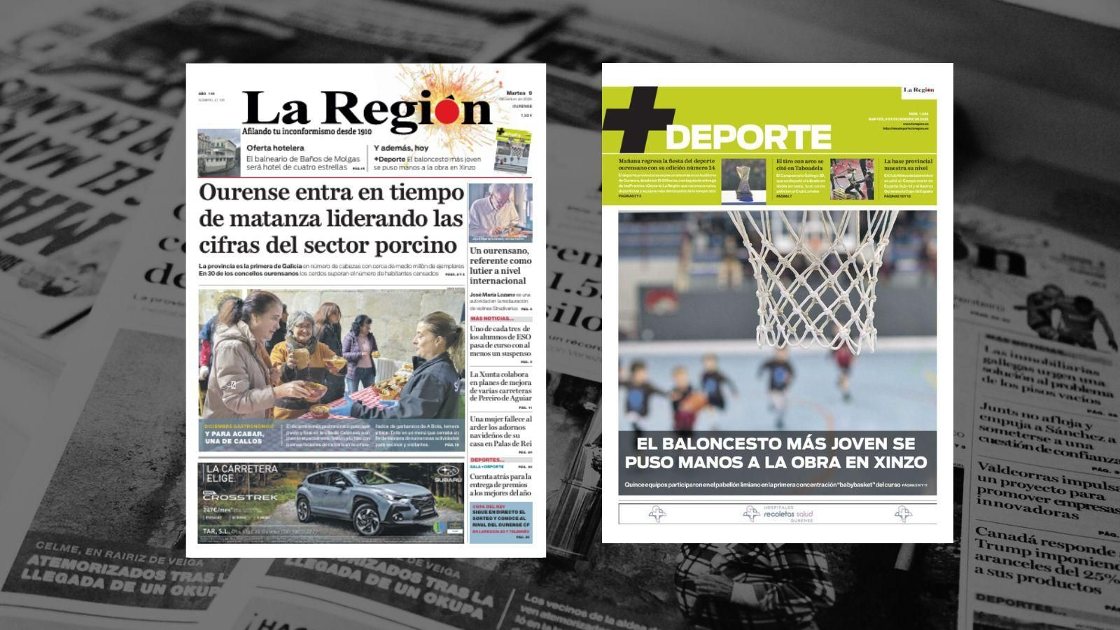 Portada de La Región del 9 de diciembre