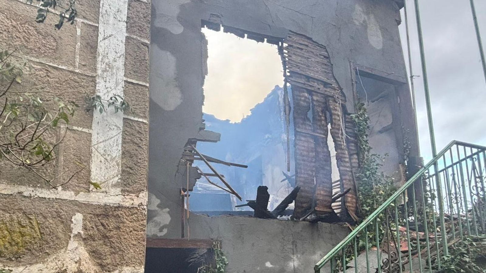 Los daños se hicieron visibles en toda la casa