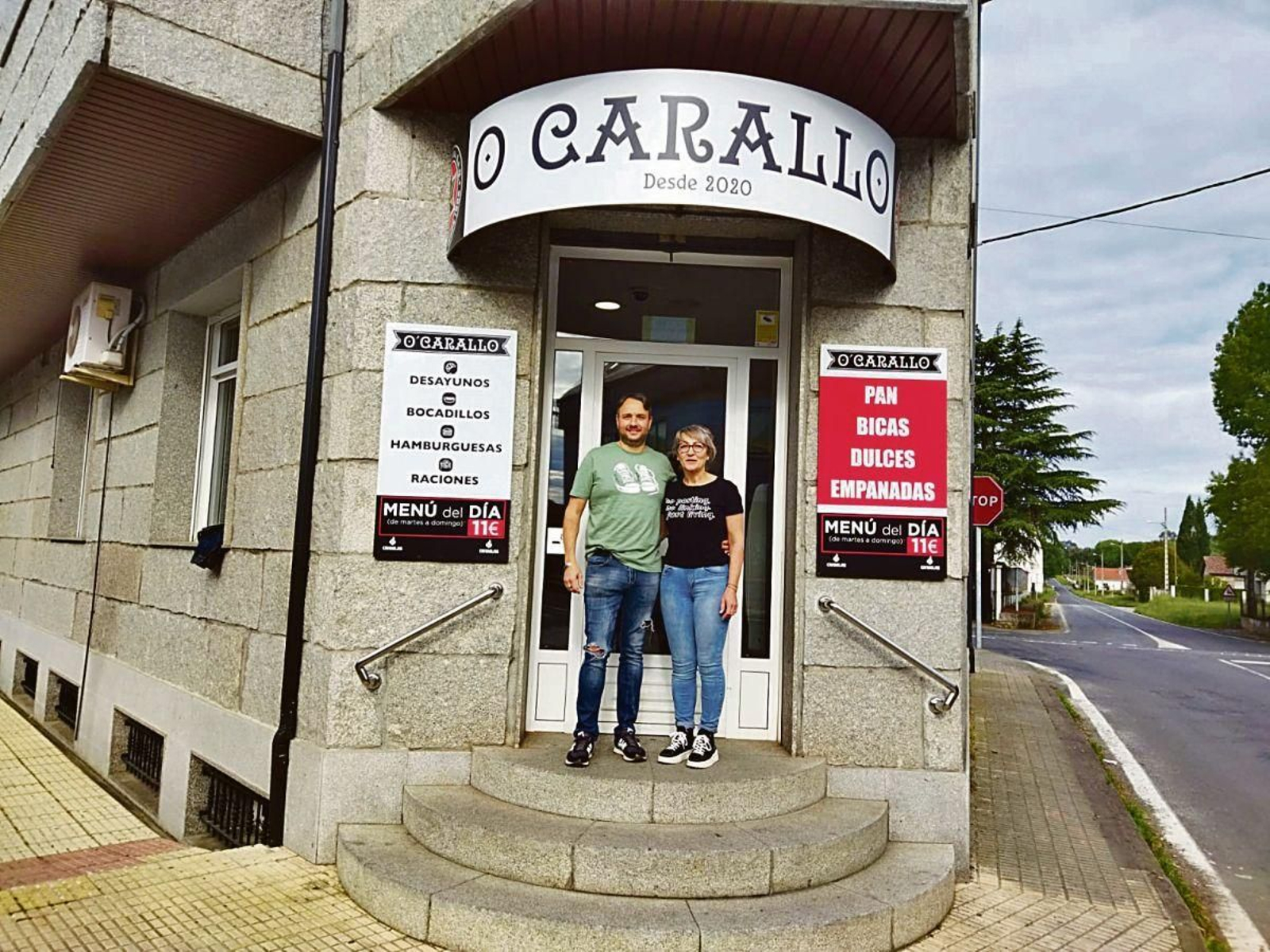 Marcos Fernández y María Gómez de la tapería O Carallo de A Manchica.