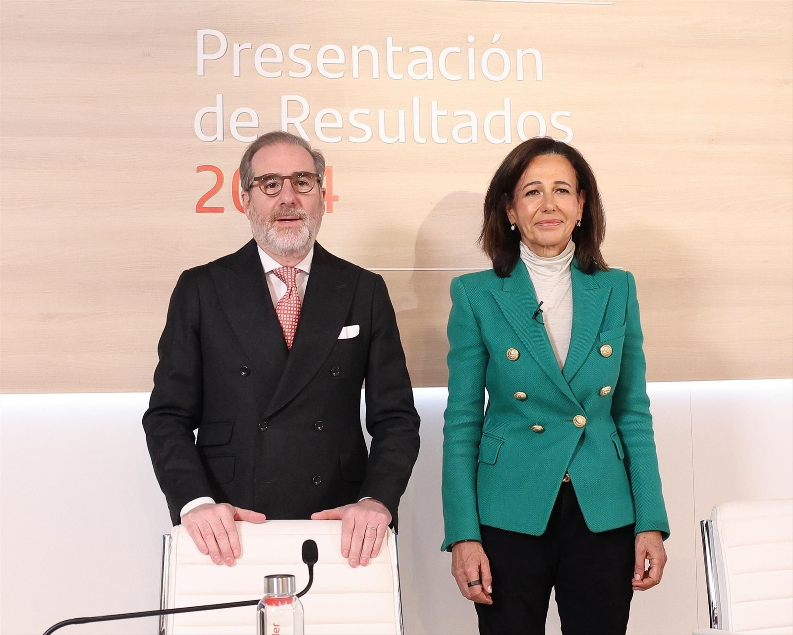 Ana Botín y el consejero delegado del Santander, Héctor Grisi