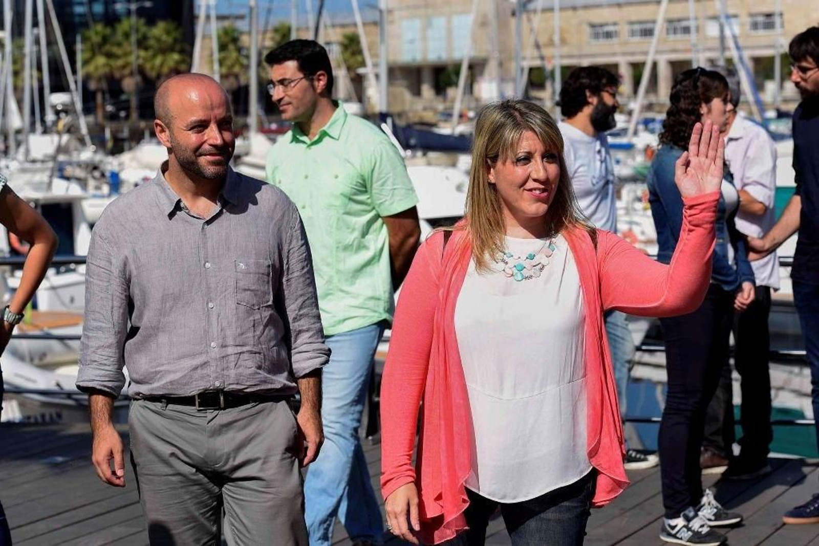 Carmen Santos, durante a presentación da lista de En Marea.