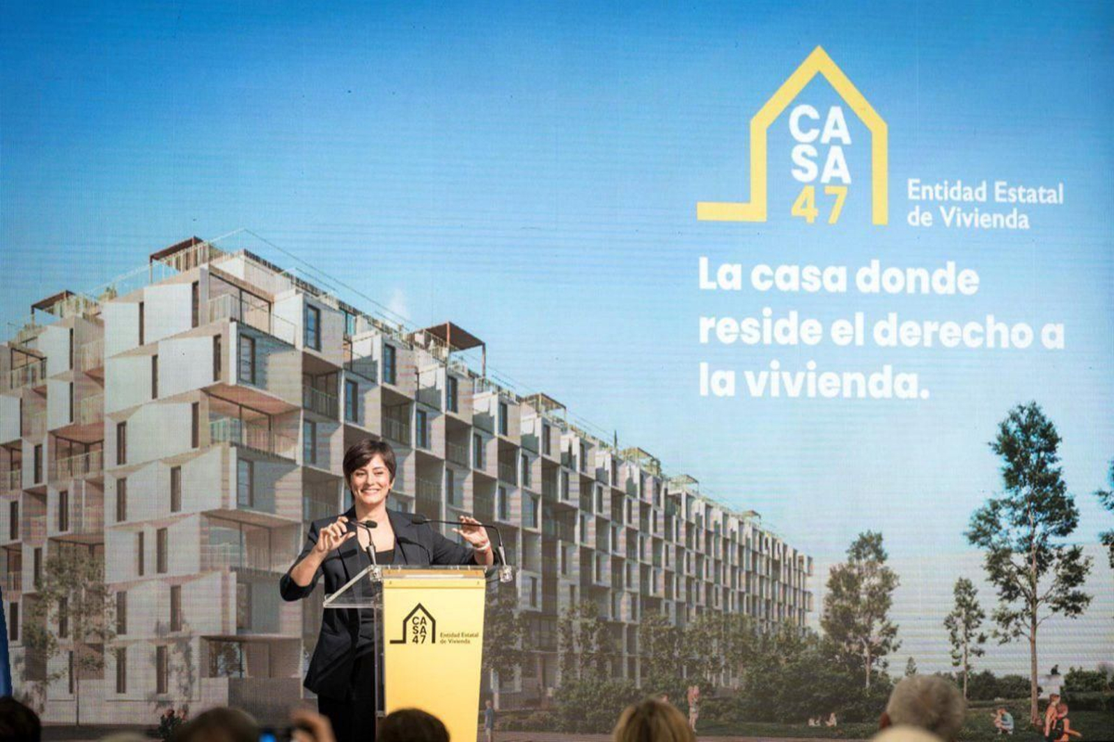 La ministra de Vivienda y Agenda Urbana, Isabel Rodríguez, presenta el proyecto Casa 47.