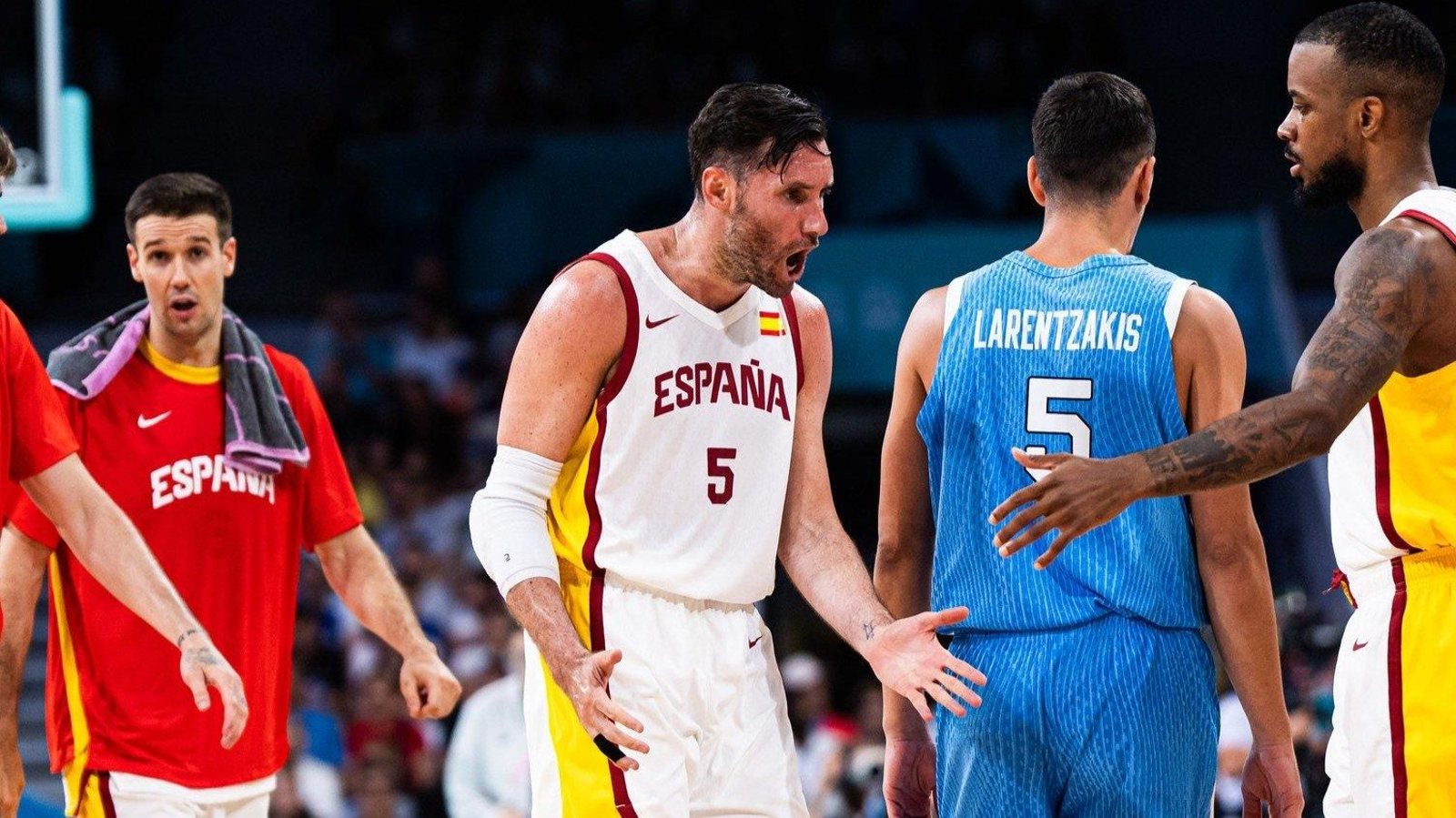 Rudy Fernández, durante la victoria de España frente a Grecia en los Juegos Olímpicos. (Foto: Selección Española de Baloncesto)