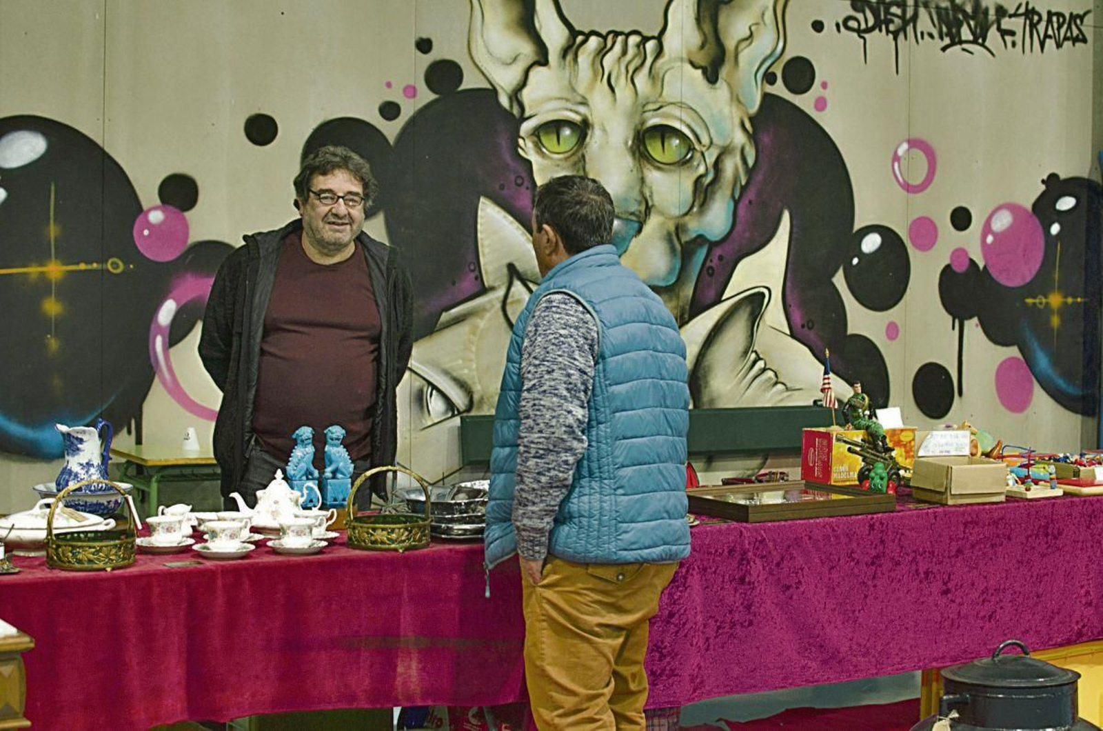 Feria de antigüedades.