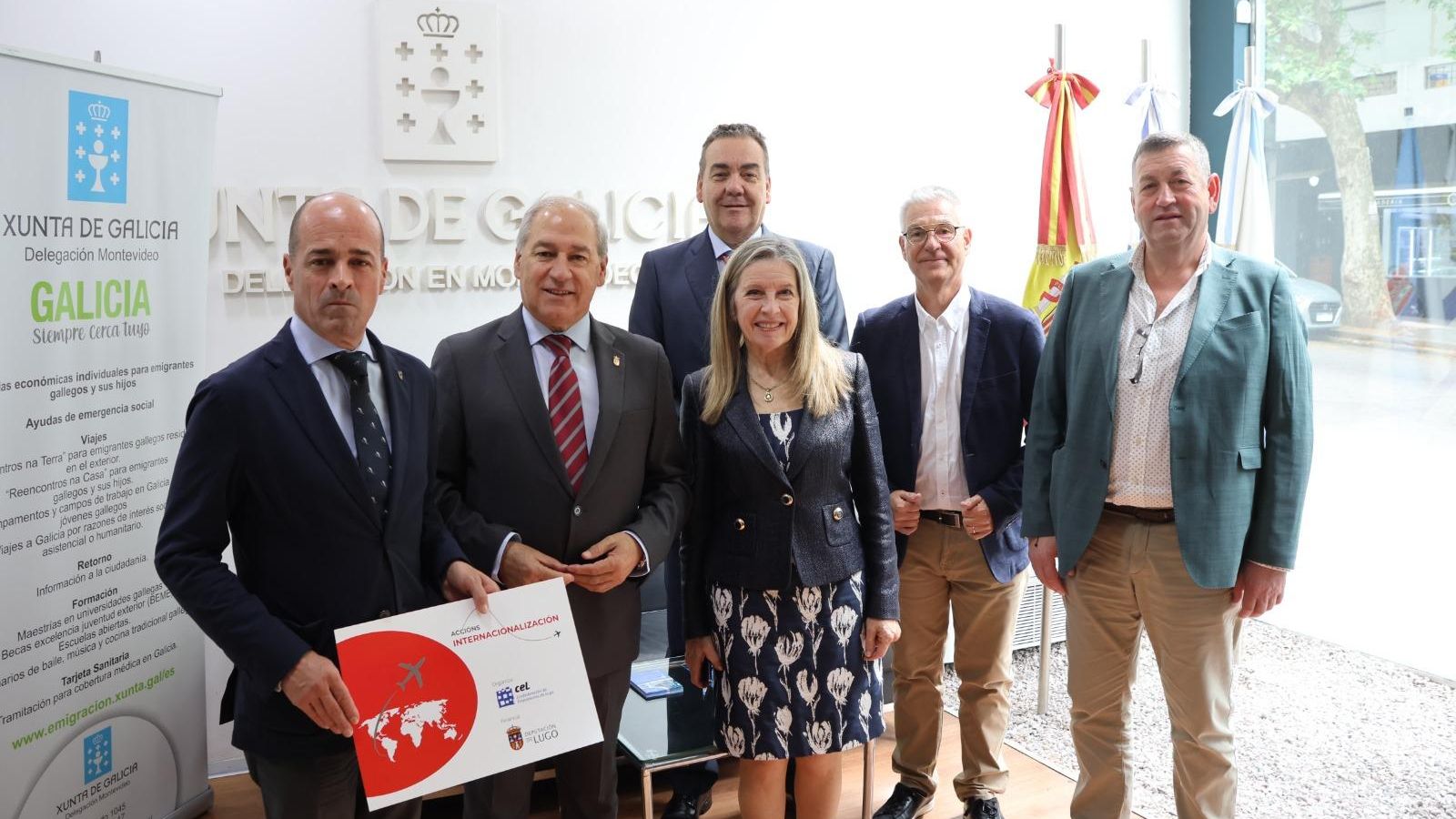 Los empresarios lucenses con la delegada de la Xunta