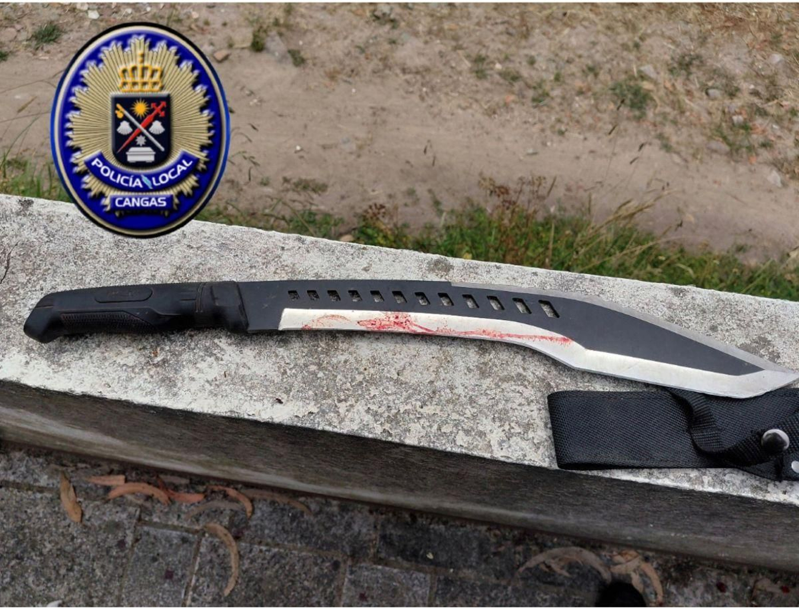 El machete encontrado.