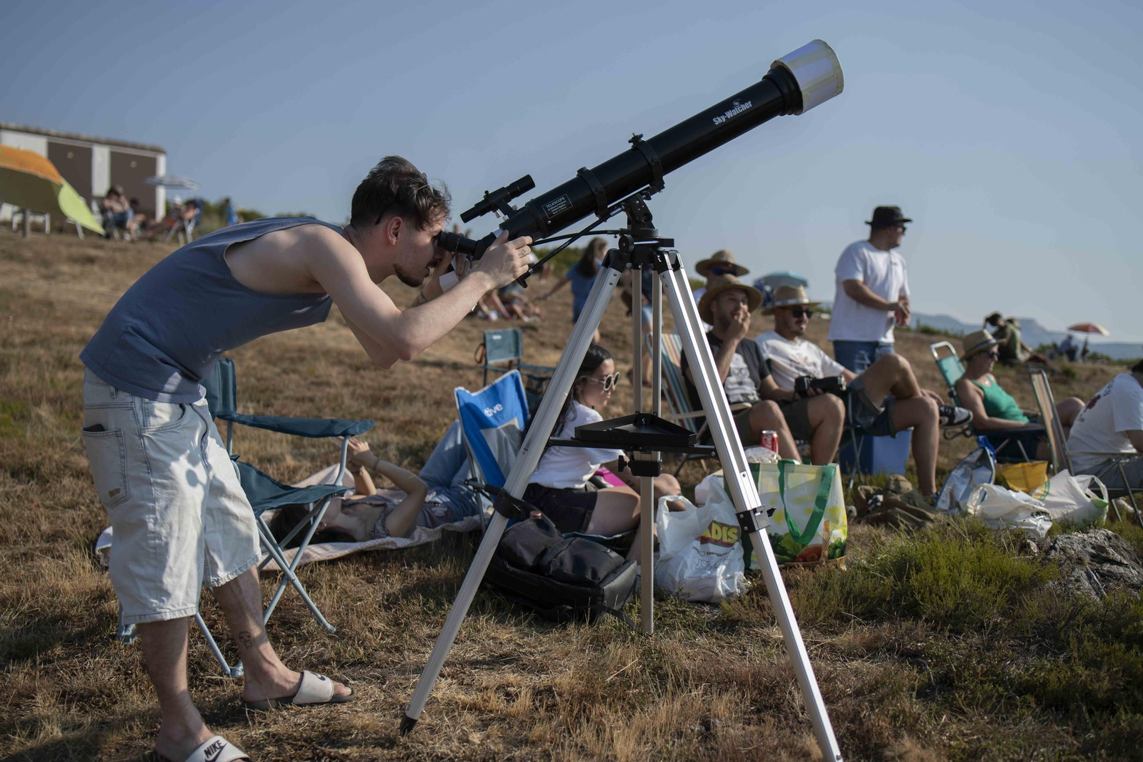 Galería | El observatorio de Trevinca, en A Veiga, vive una jornada histórica de eclipse