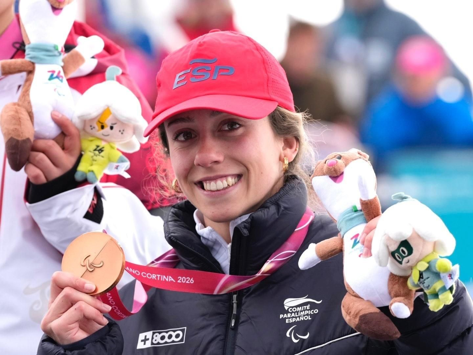 Audrey Pascual con su medalla de bronce.