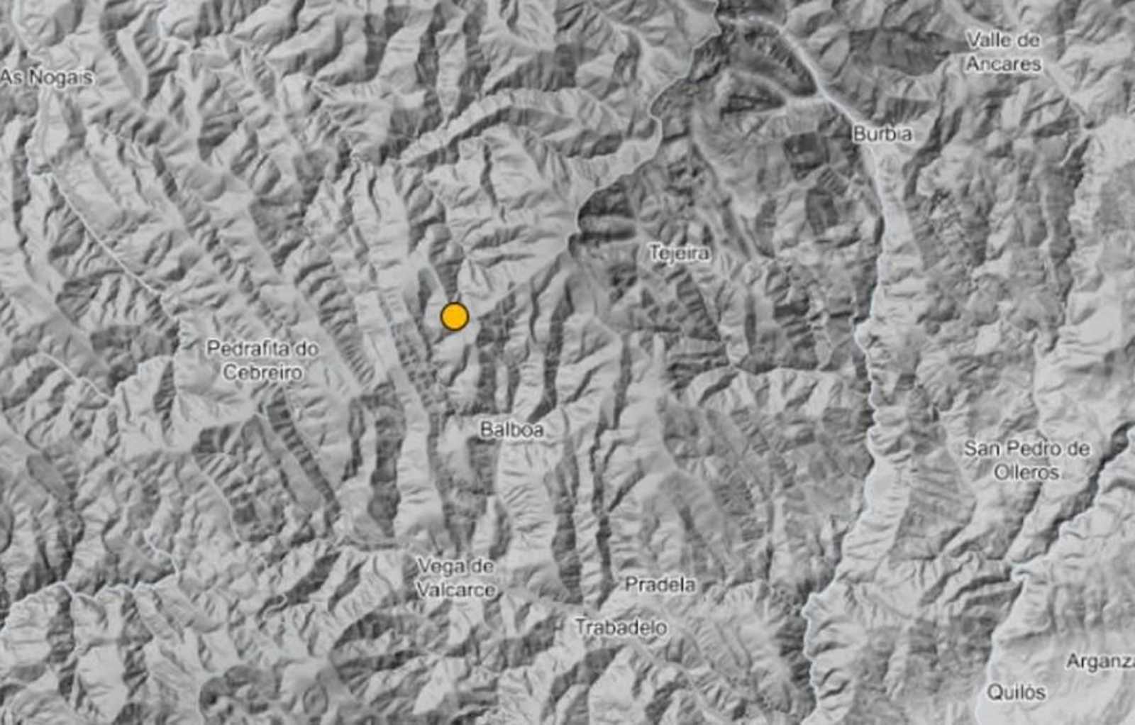 El terremoto tuvo su epicentro en Balboa (León), a unos ocho kilómetros de Pedrafita do Cebreiro.