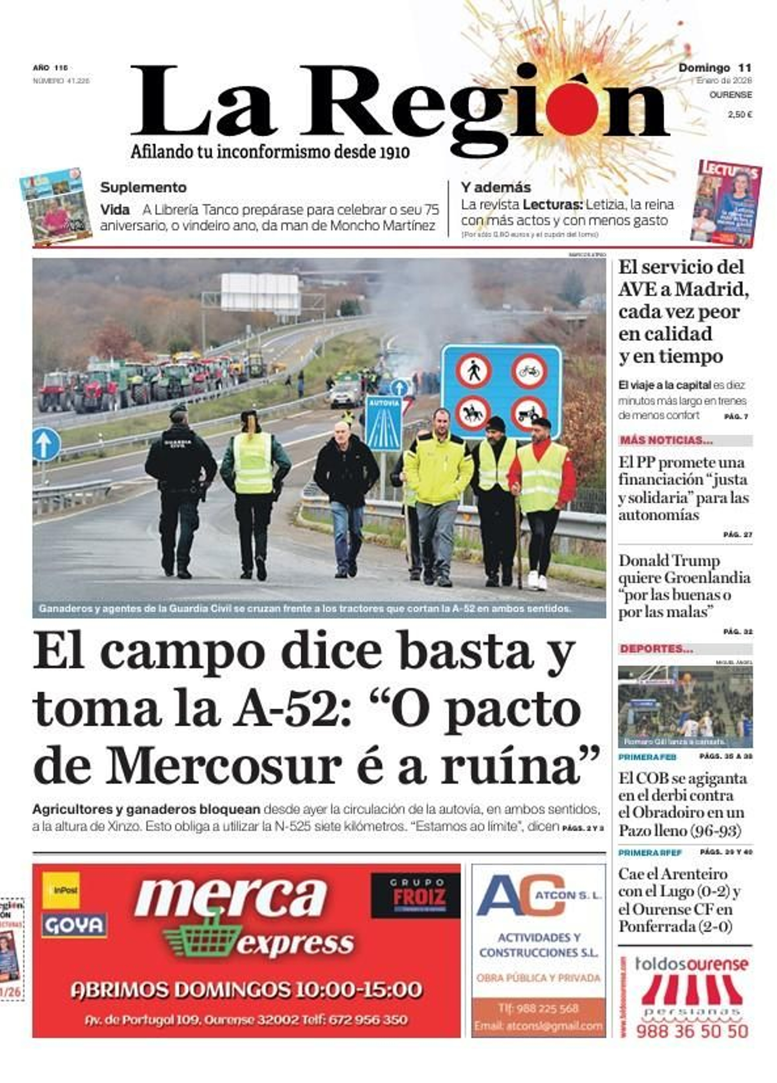 La portada de La Región