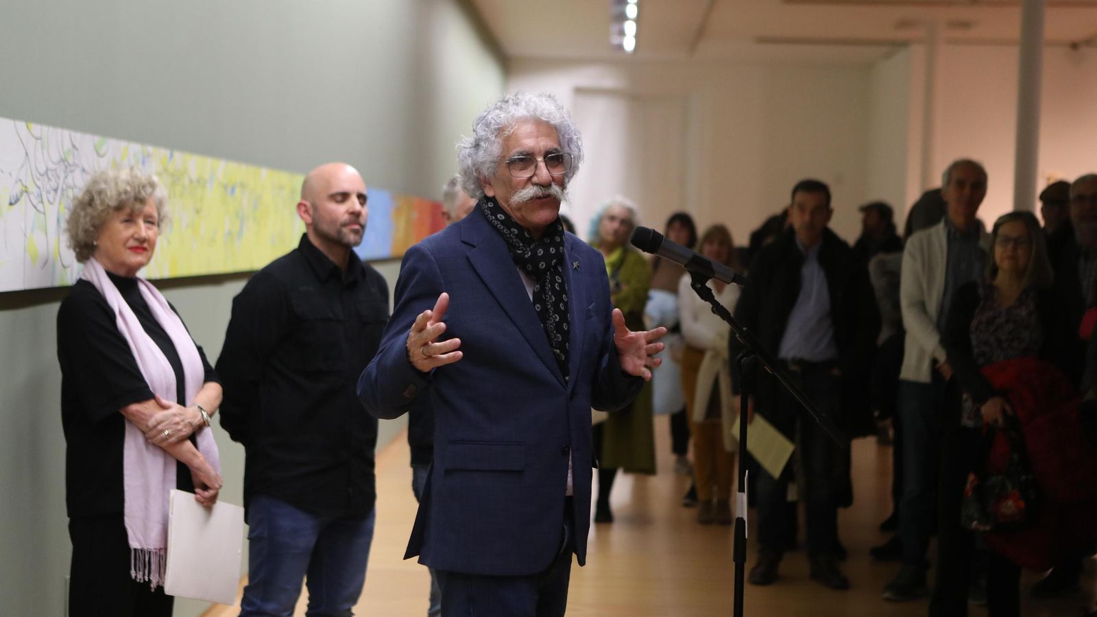 Baldomero Moreiras, en la inauguración de su exposición.