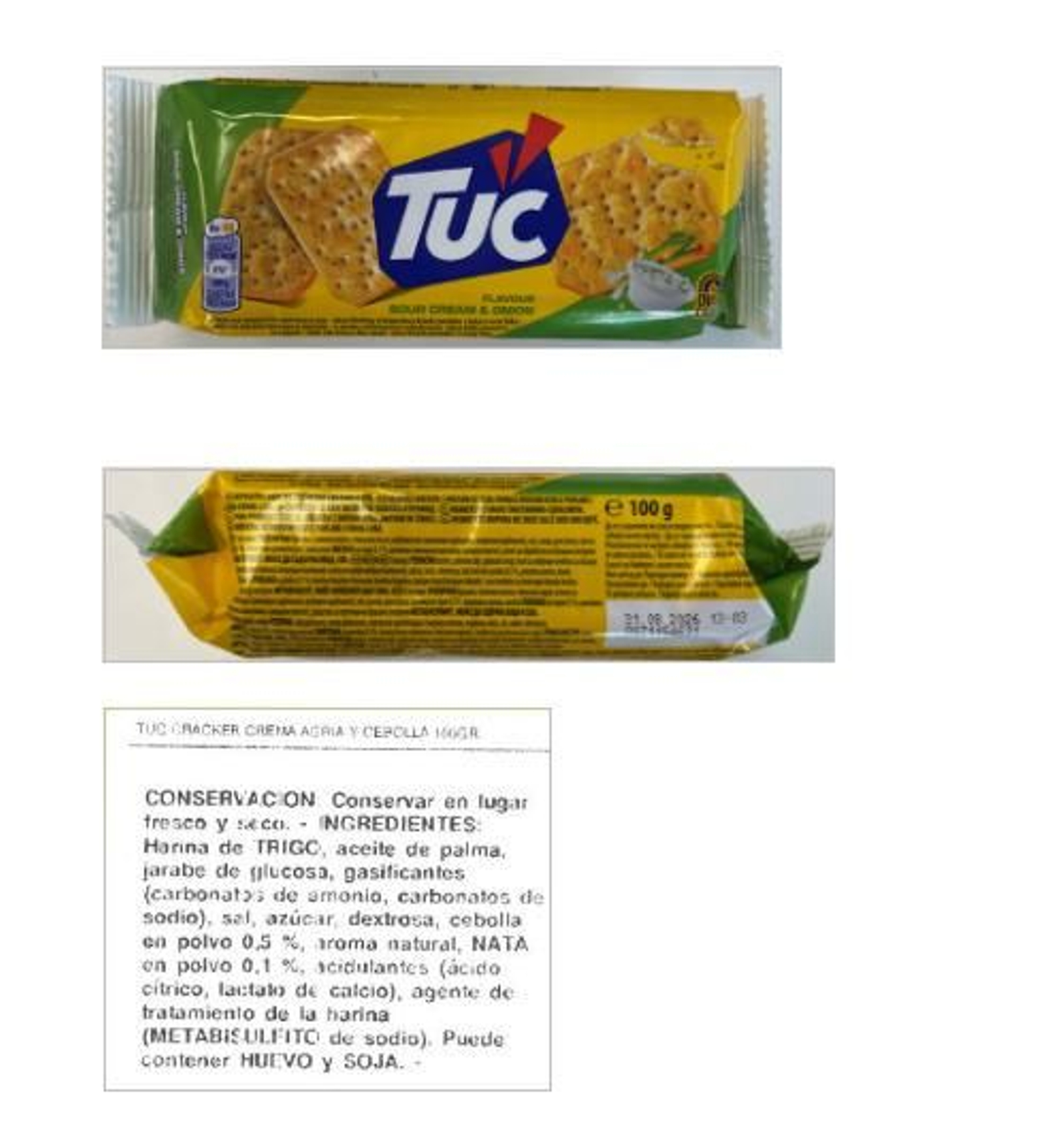 Imagen del producto afectado: Galleta TUC salada