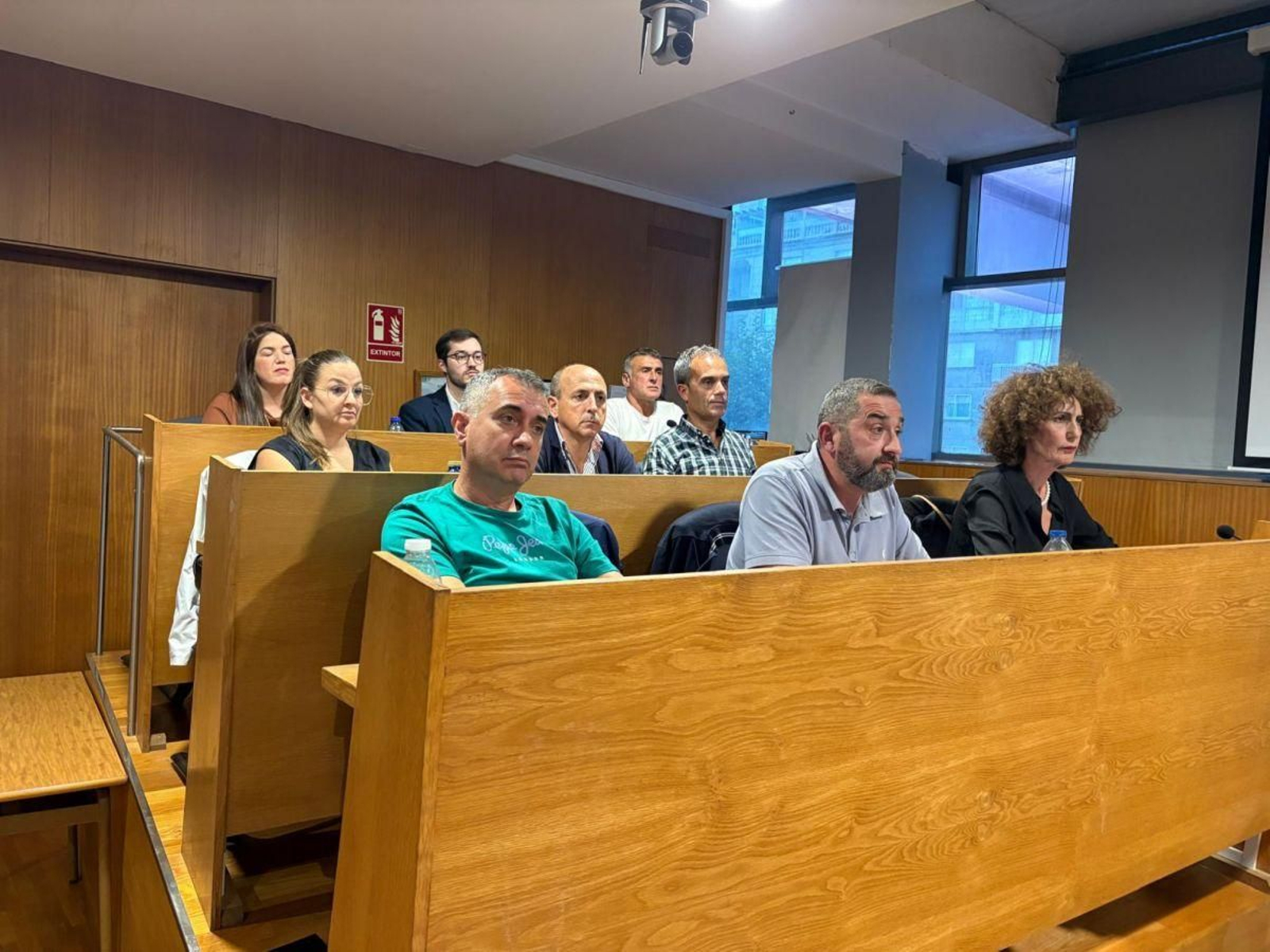 El grupo municipal del PP de Cangas en un pleno.