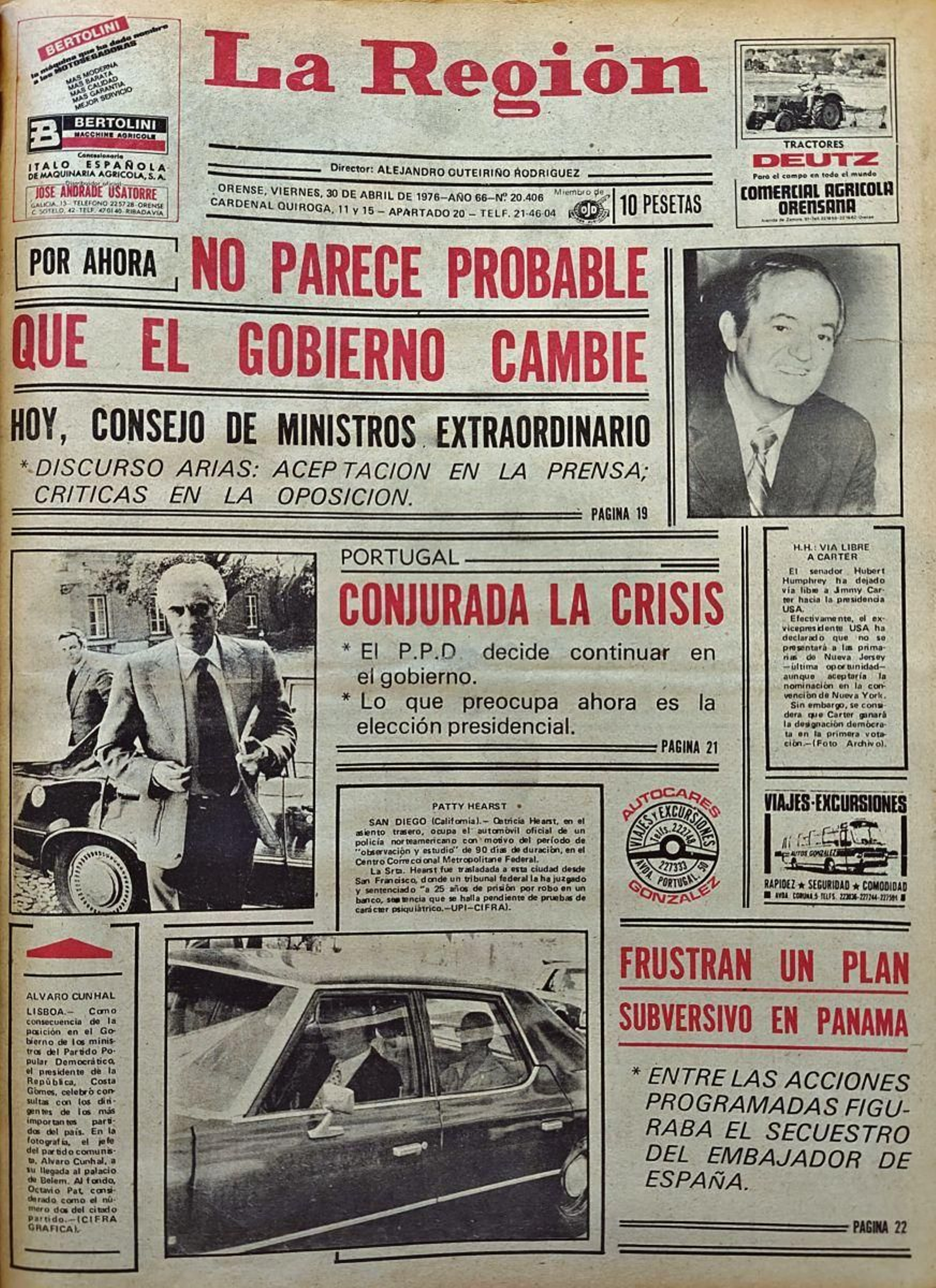 Primera página de 1976.