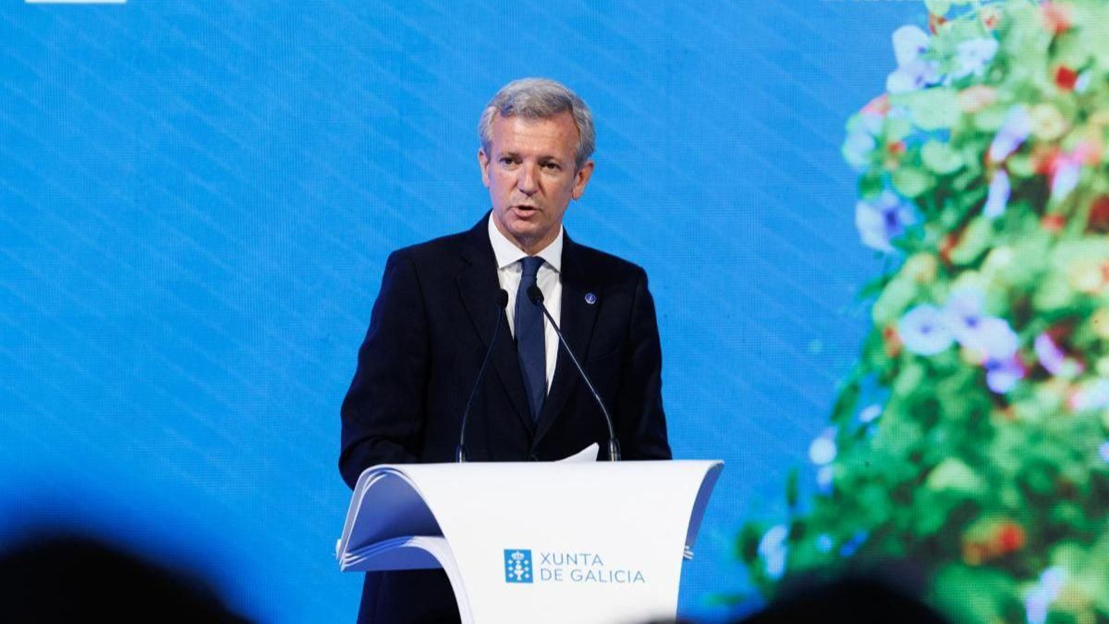 El presidente de la Xunta, Alfonso Rueda, presenta los objetivos de la Estrategia de la Biotecnología en Galicia.
