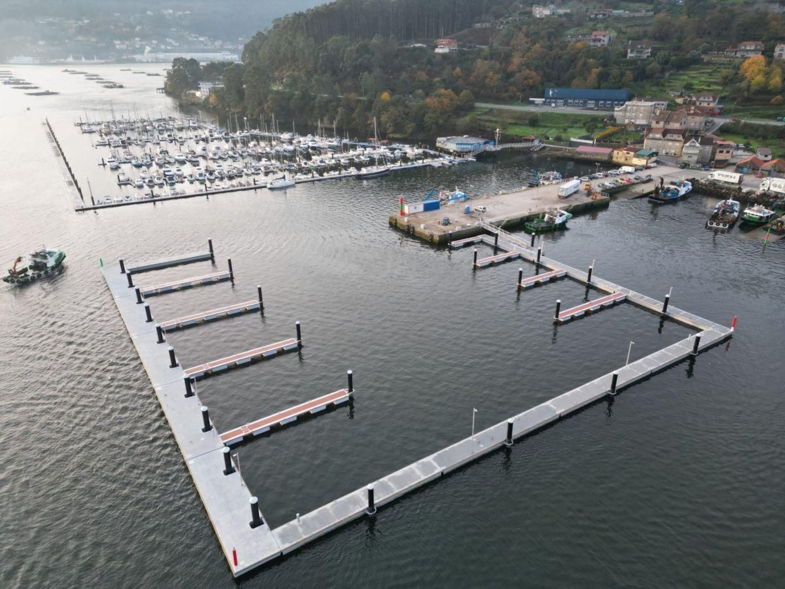 Vista aérea del nuevo dique en San Adrián de Cobres.