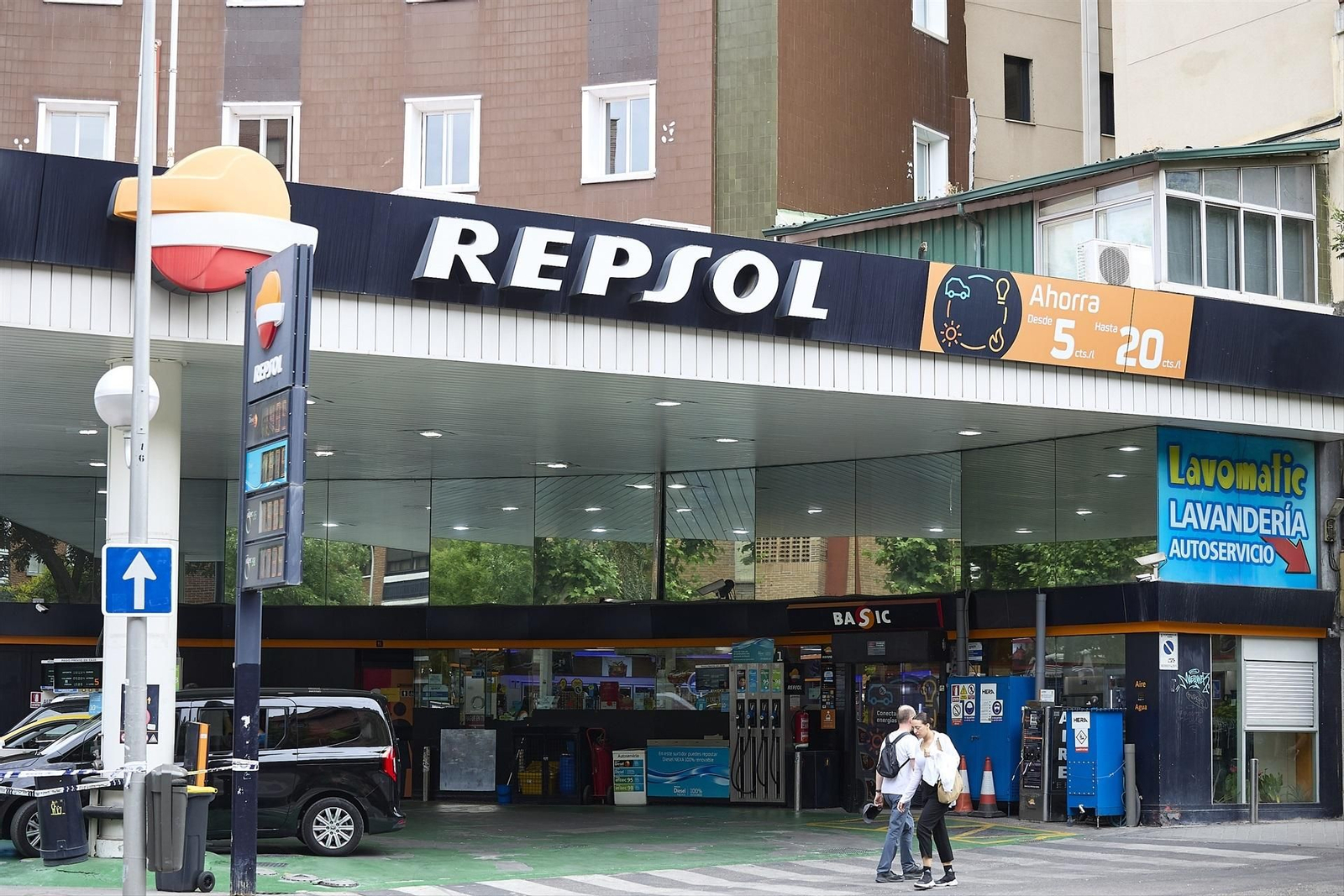 Una gasolinera de Repsol en Madrid