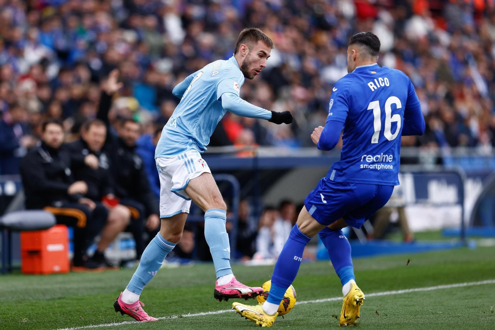 Partido entre el Getafe y el Celta.