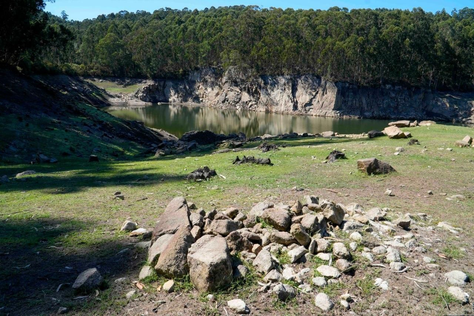 Embalse de Baíña, en Baiona.