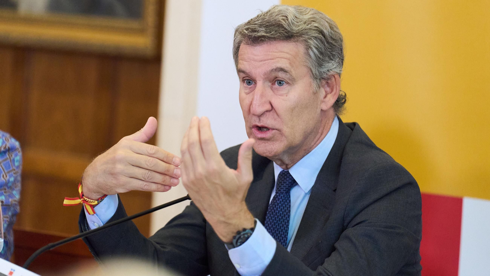 El presidente del PP, Alberto Núñez Feijóo
