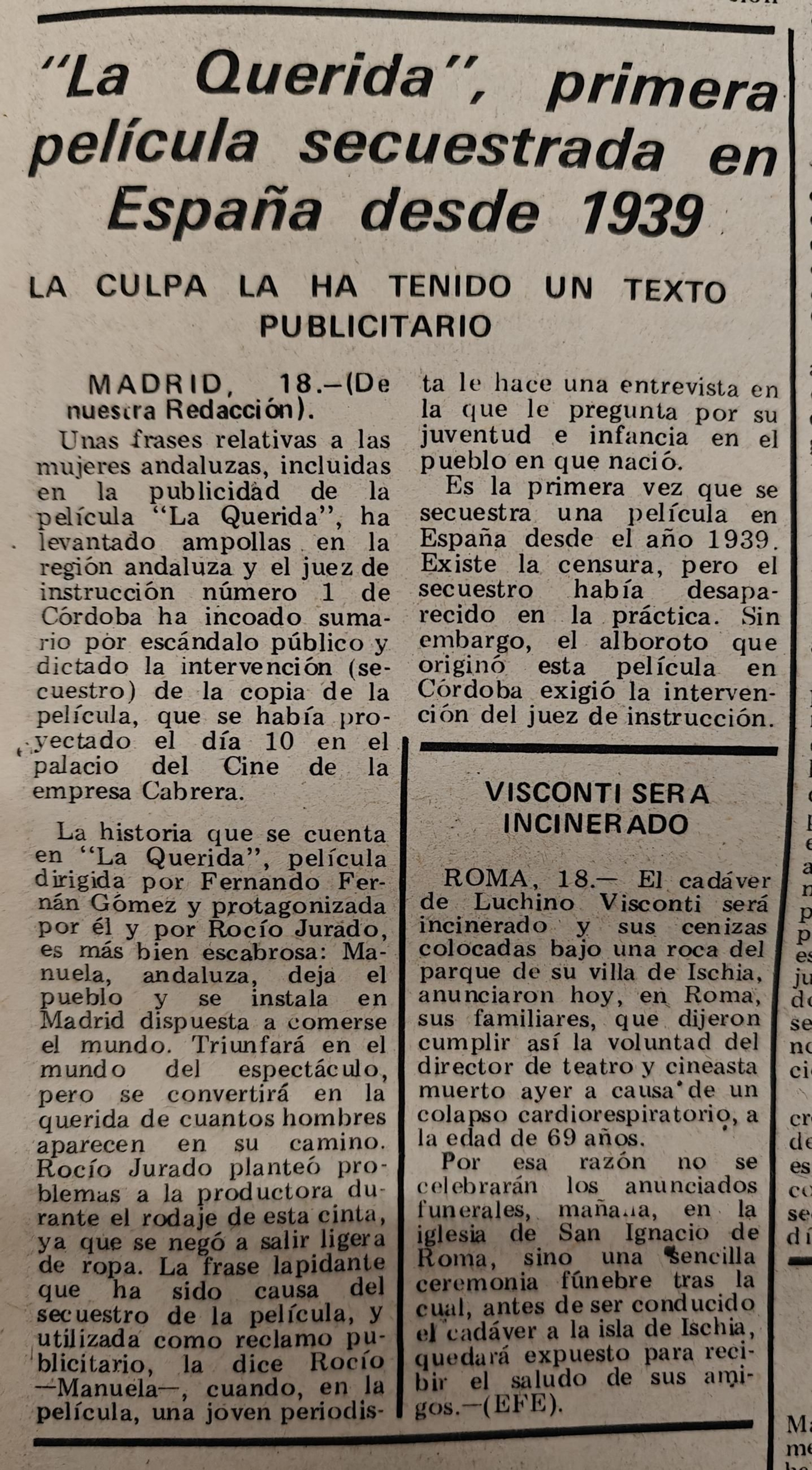 Noticias escaneadas de La Región de 1971.