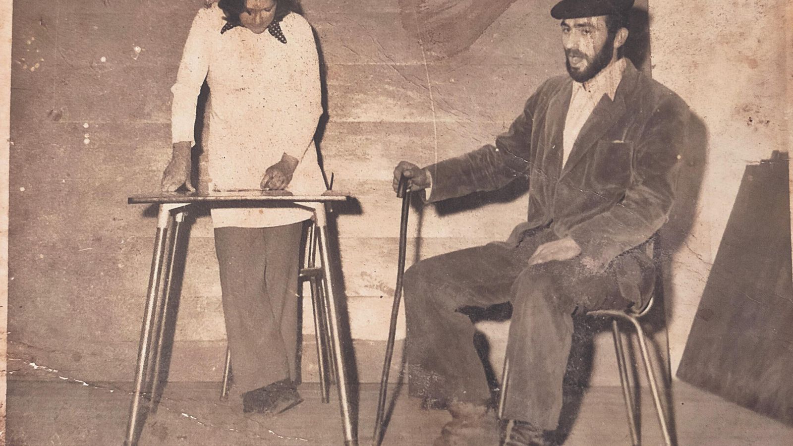Nunha obra de teatro nos anos 70.