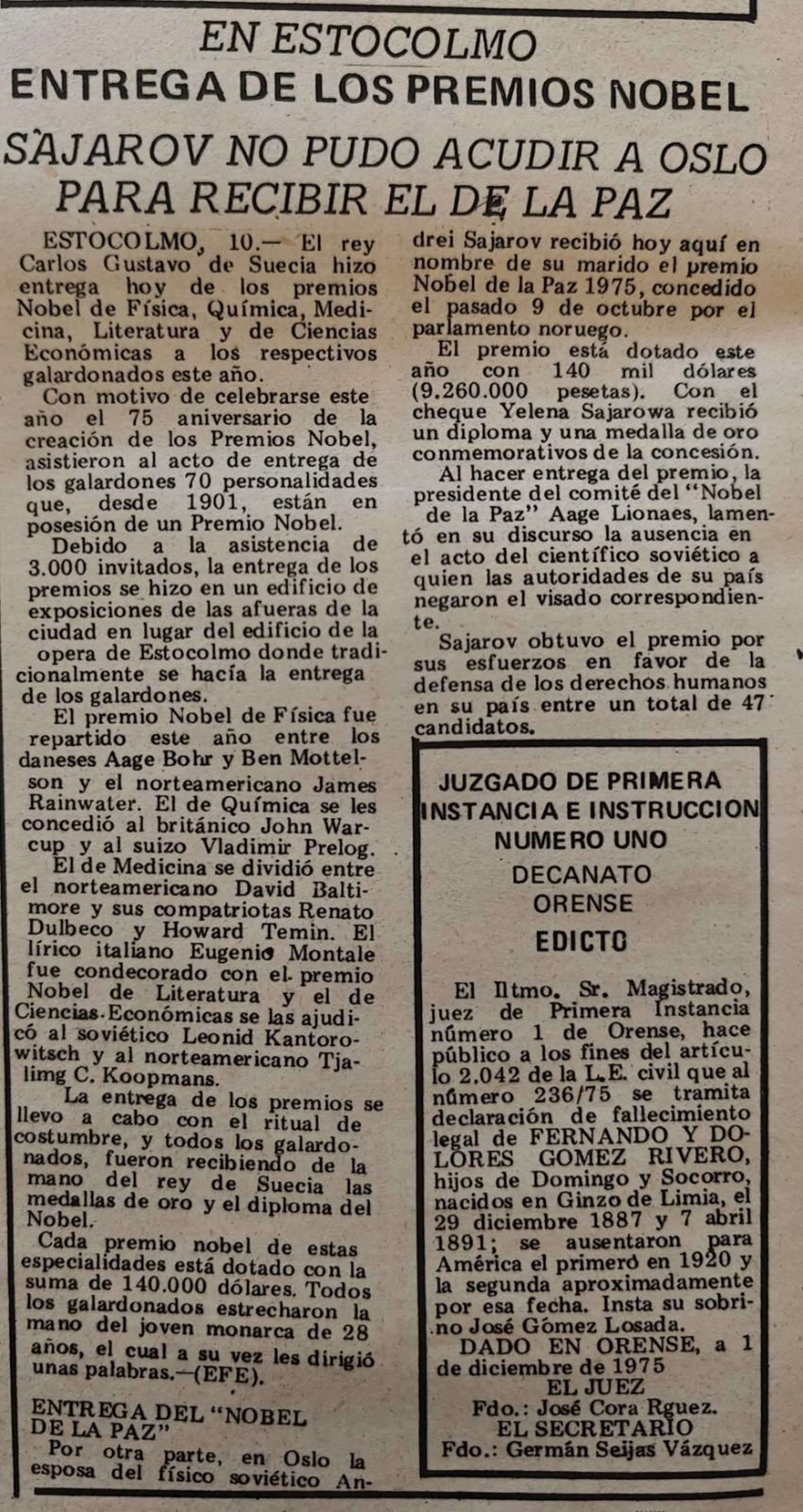 Recorte del periódico