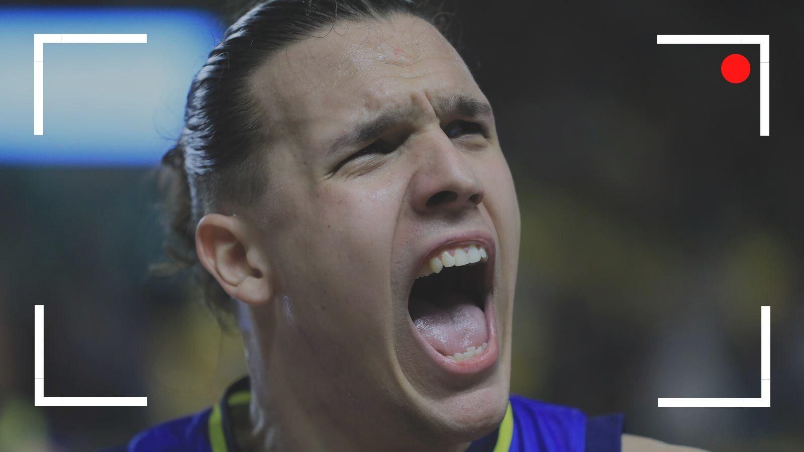 Martín Iglesias durante el partido.