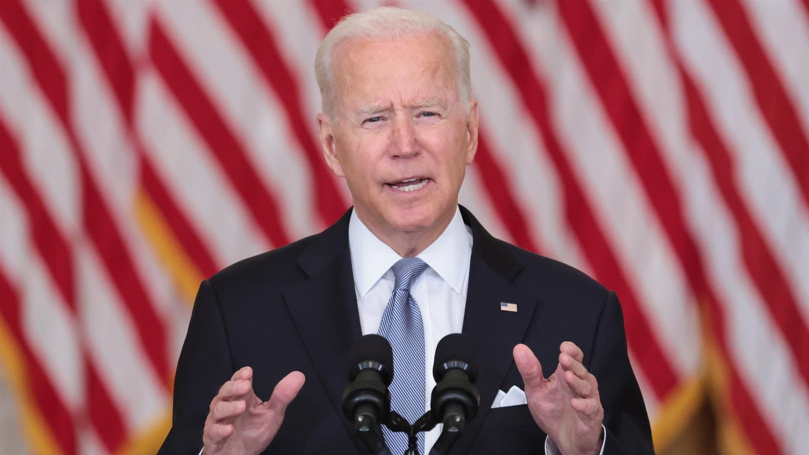 El presidente Biden, en su comparecencia hablando sobre Afganistán. // EFE