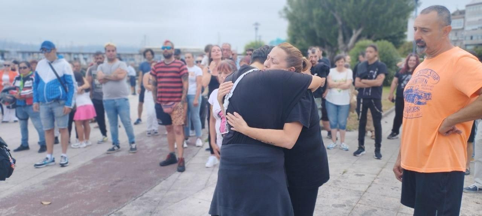 La novia del fallecido en Cangas el pasado viernes en un accidente automovilístico, Miguel Pereira.