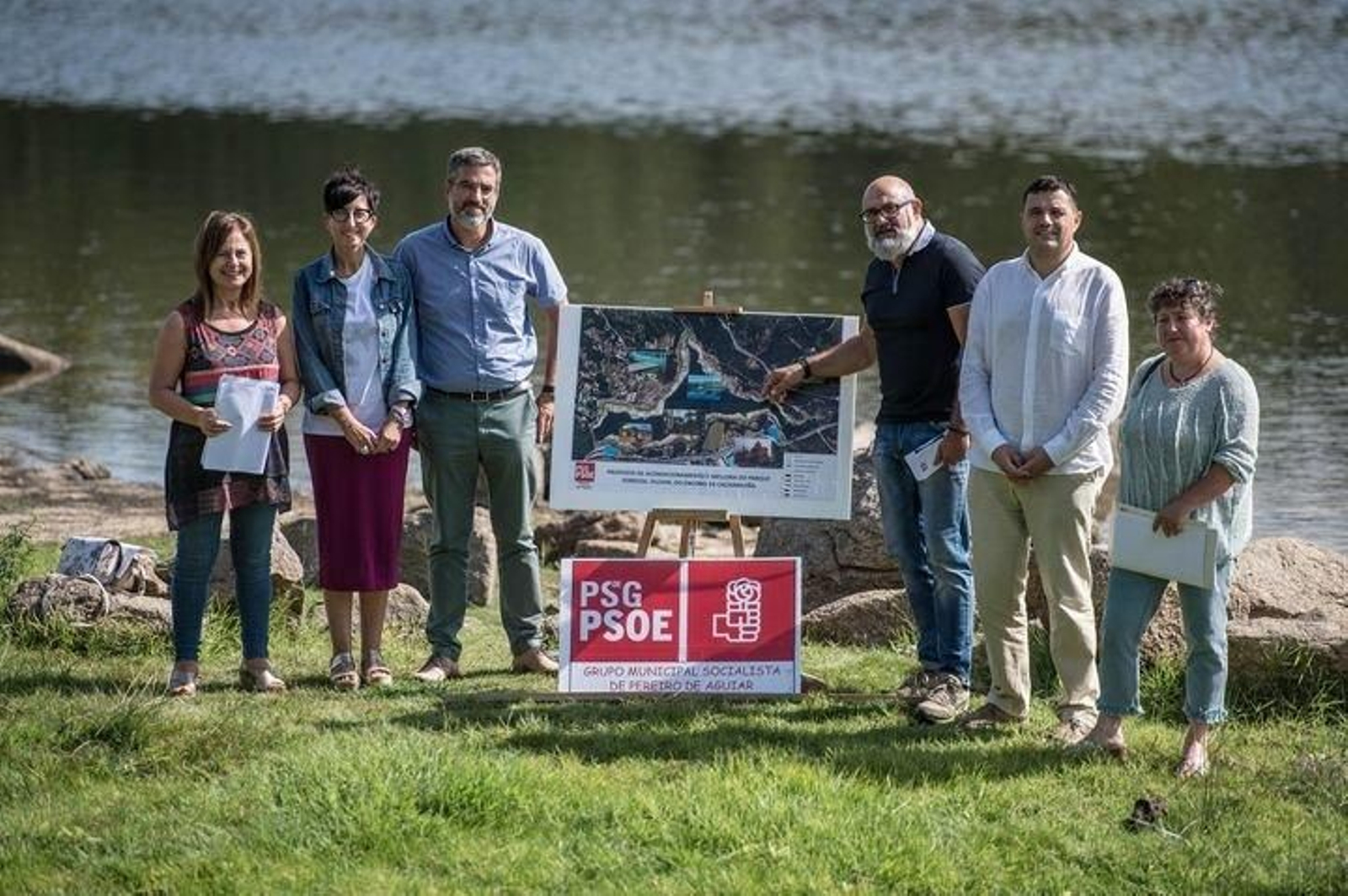 Carmen Figueiral, Susana Rodríguez, Jorge Gutiérrez, César Grande, Francisco Fraga y Luisa Dos Santos.
