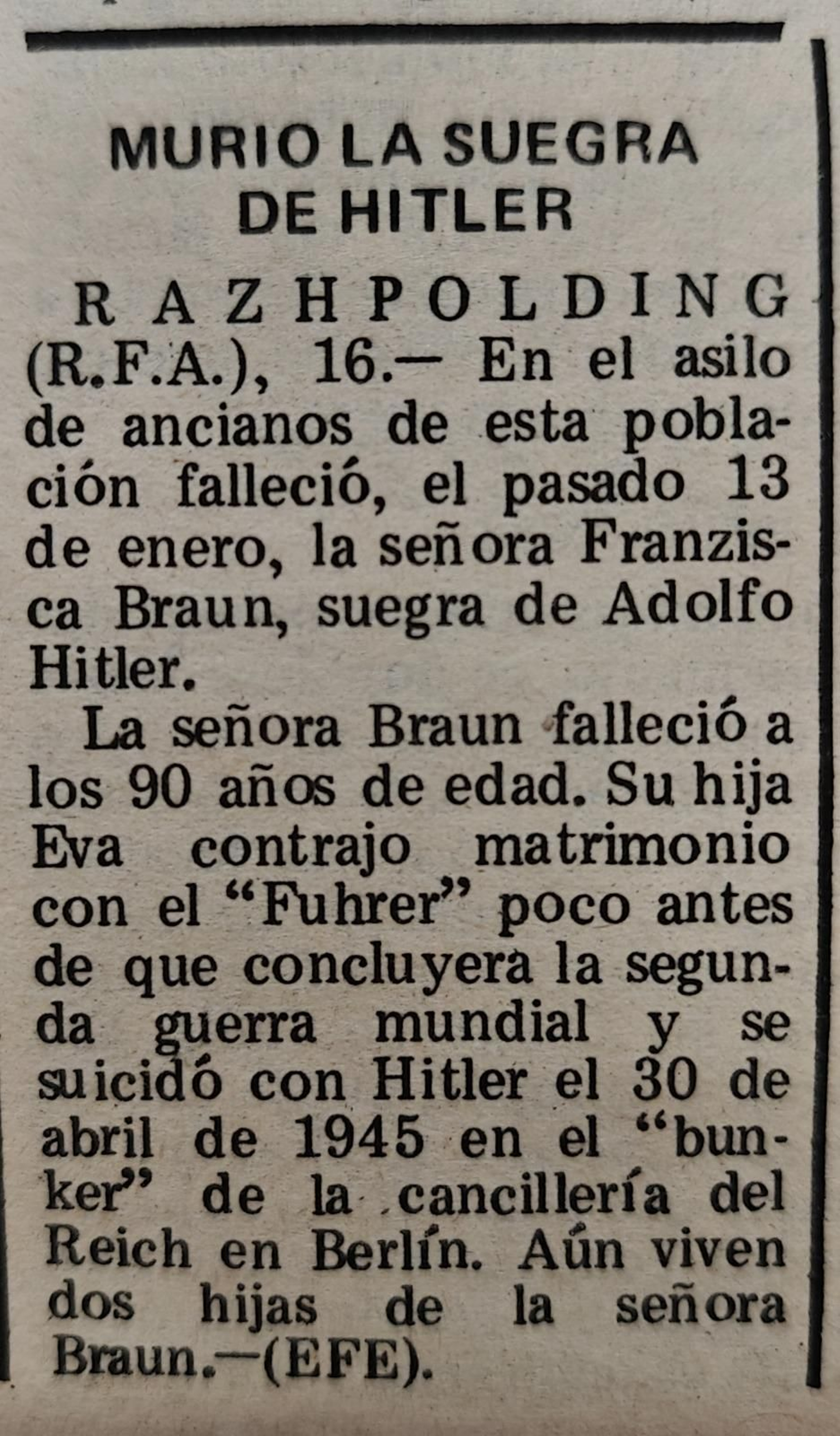 Un recorte de la época.