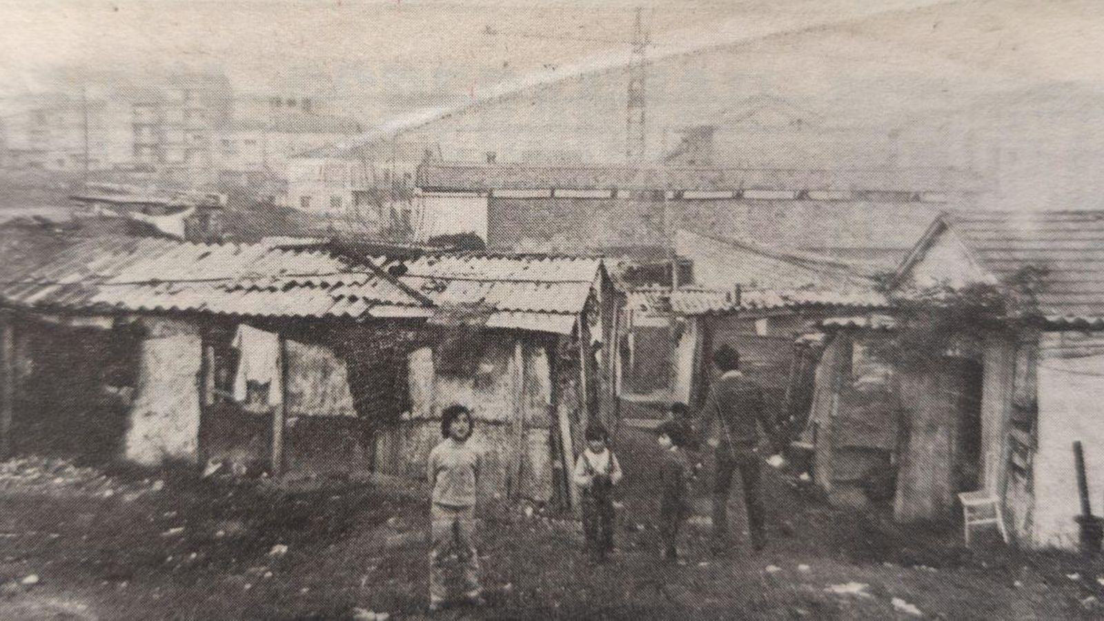 Chabolas en el barrio de Santa Teresita.
