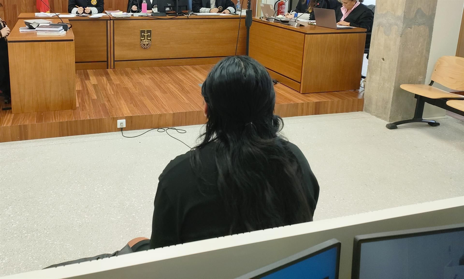 El acusado, ayer, durante el juicio celebrado en la seccción quinta de la Audiencia en Vigo