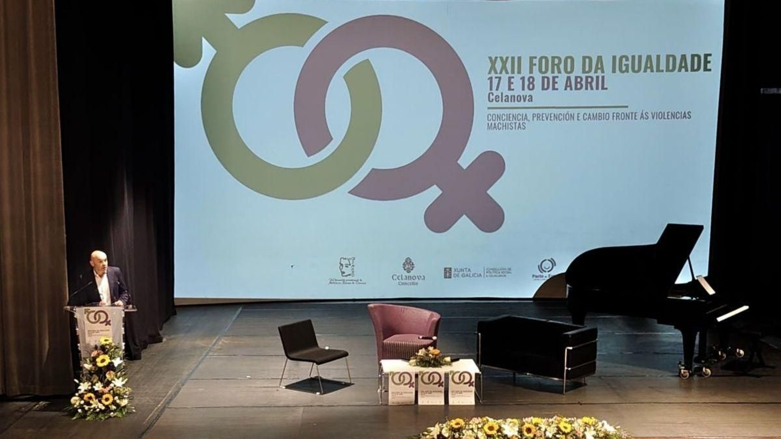 Roberto Barba, durante su intervención en Celanova.