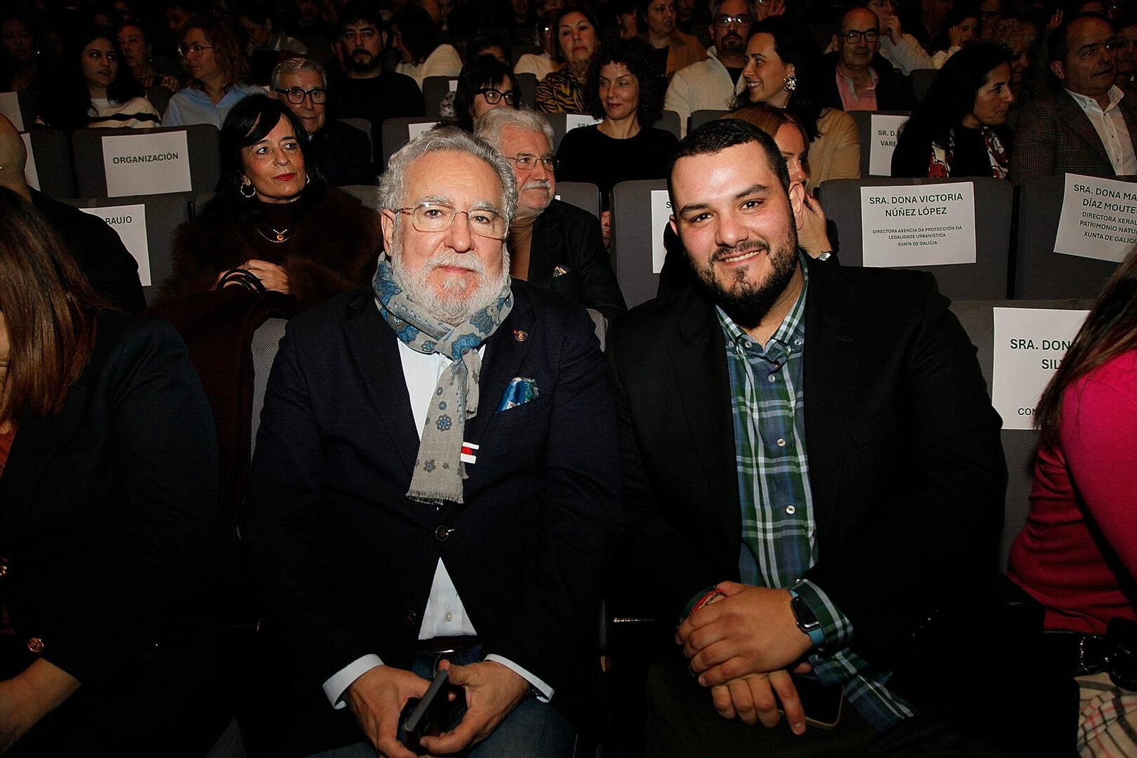 Miguel Santalices, presidente del Parlamento de Galicia, y David Rodríguez.