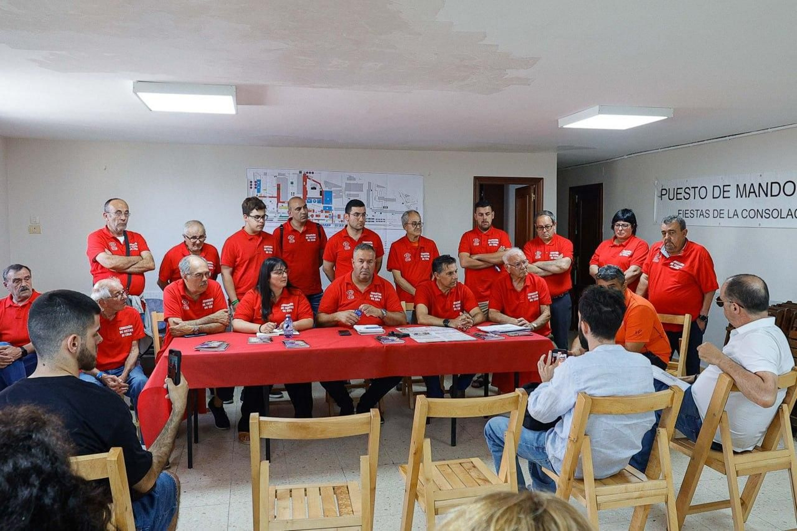 La comisión de fiestas de la Consolación de Coia dio ayer una rueda de prensa.