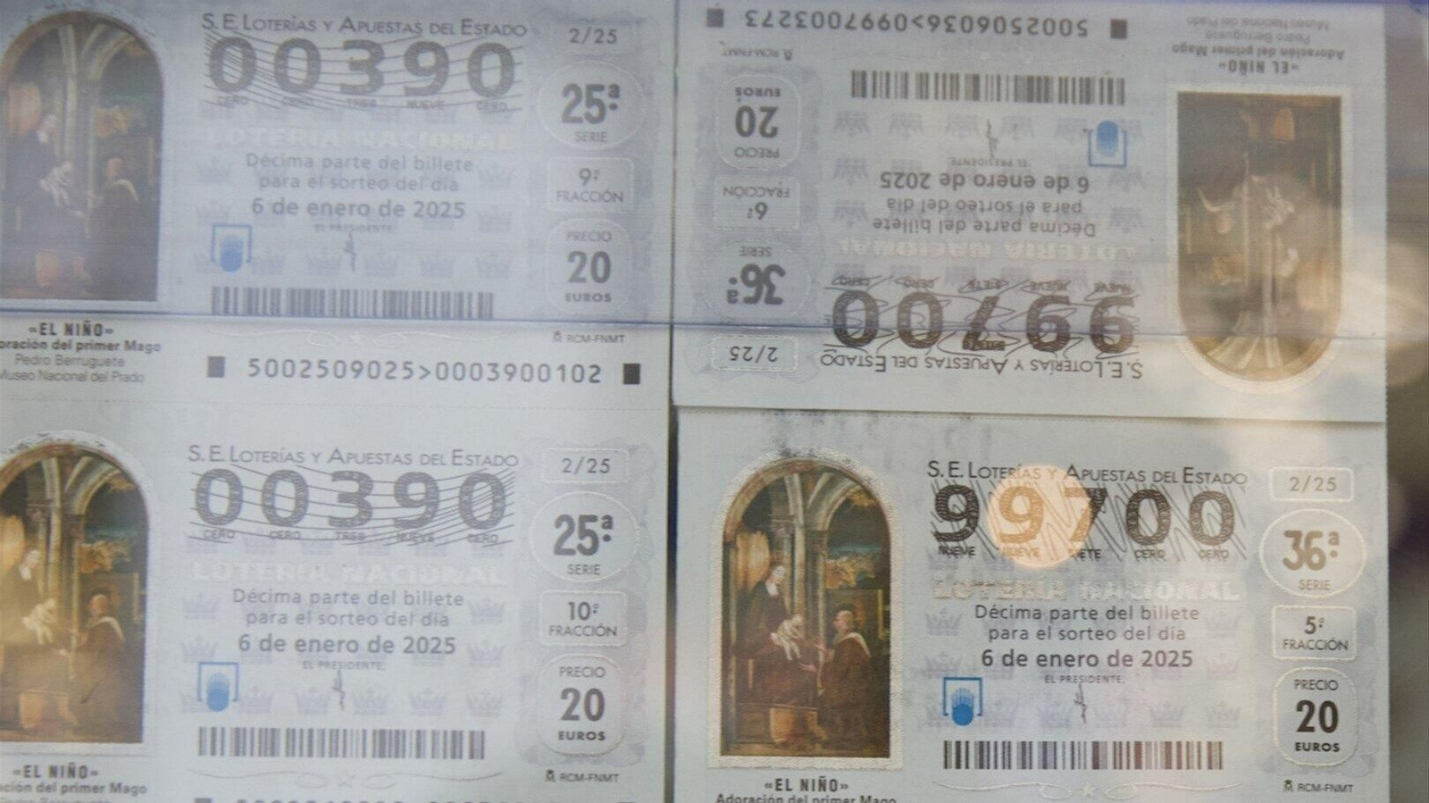 Décimos de la Lotería del Niño.