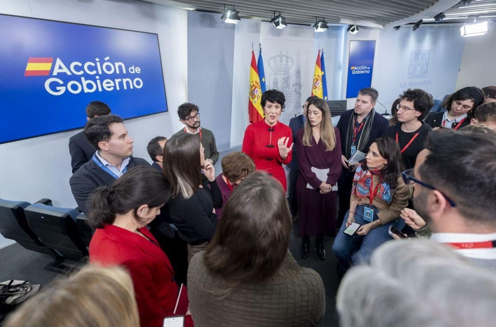 Sáiz, tras una rueda de prensa del Consejo de Ministros.