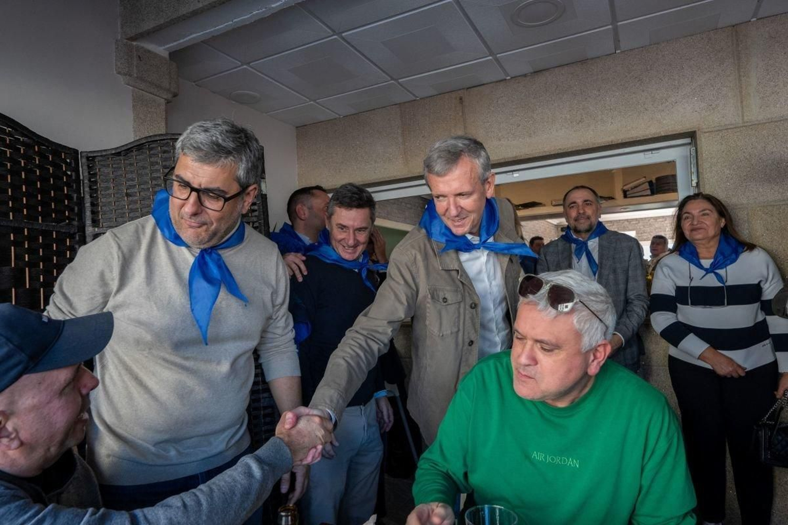 Alfonso Rueda, ayer en la romería de San Blas.