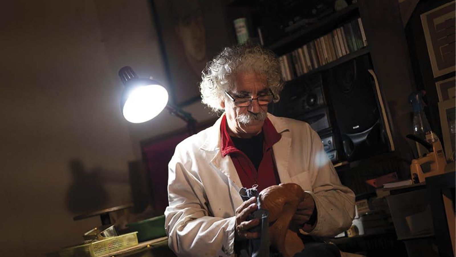 Baldomero Moreiras, en su casa de Paderne de Allariz.