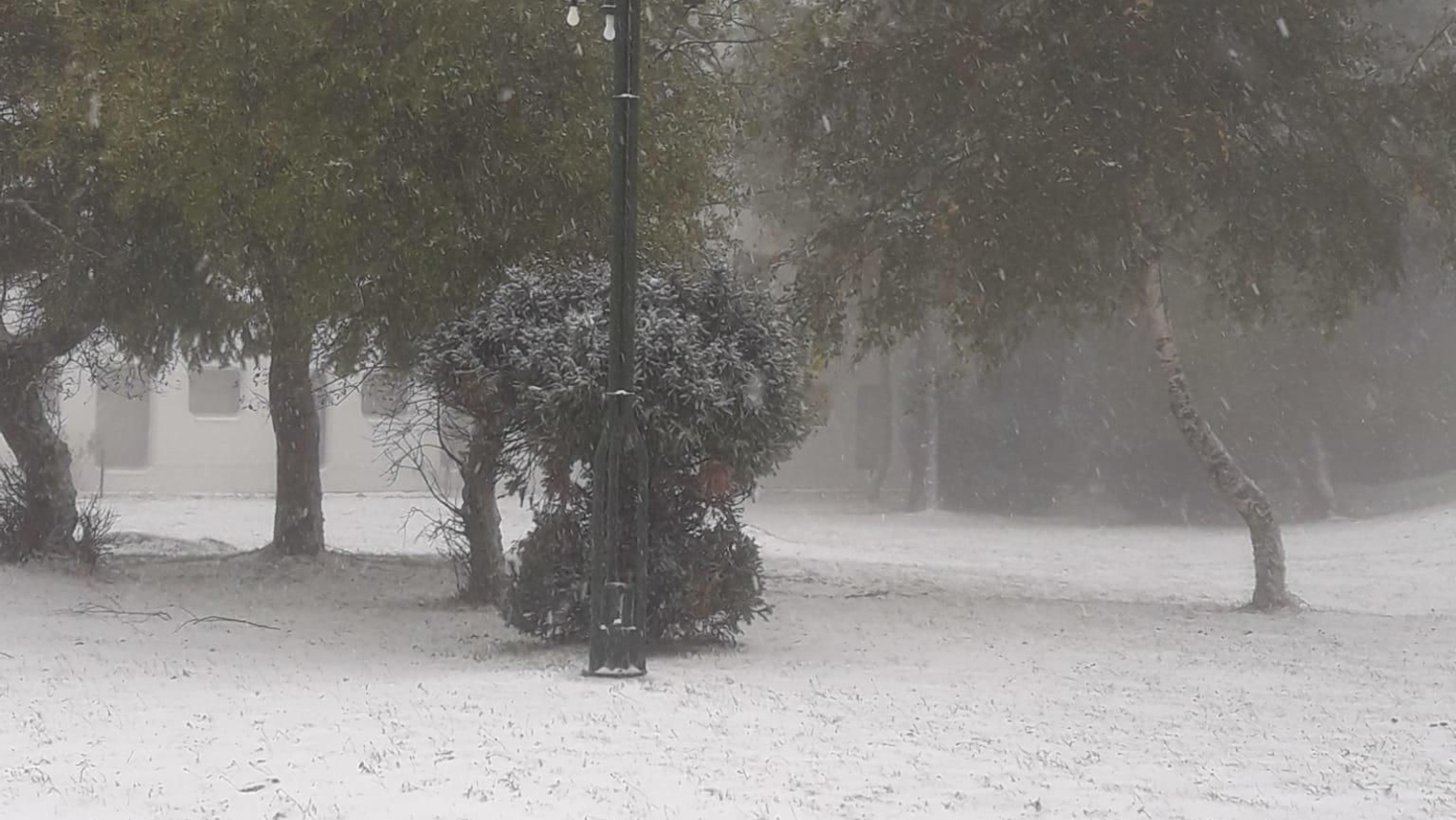 Manzaneda, con nieve.