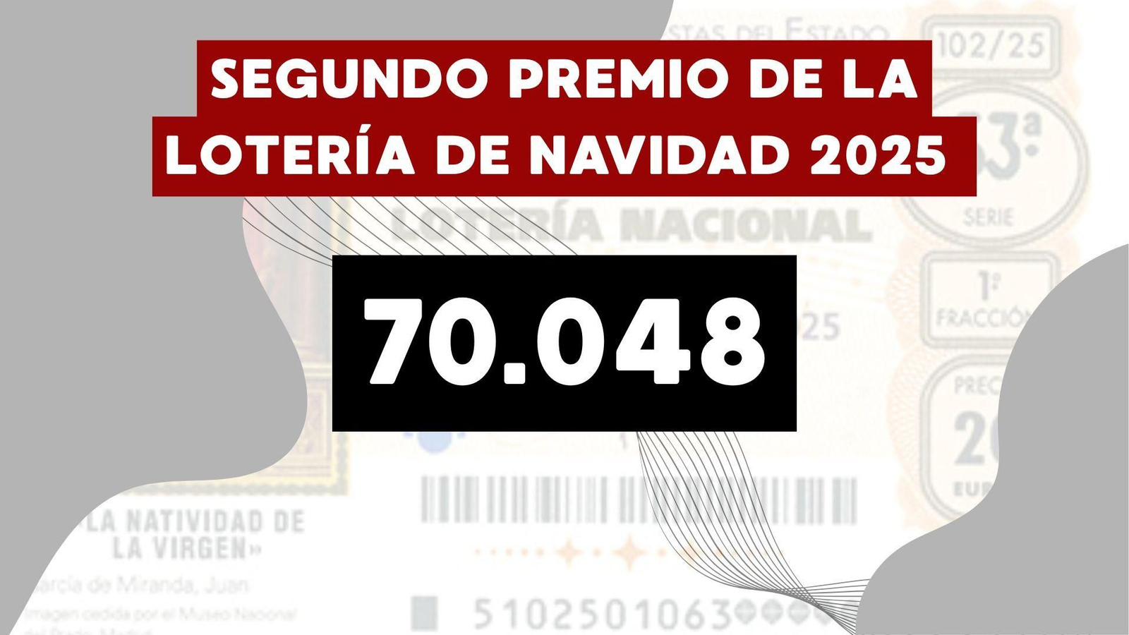 Sgundo Premio de la Lotería de Navidad.