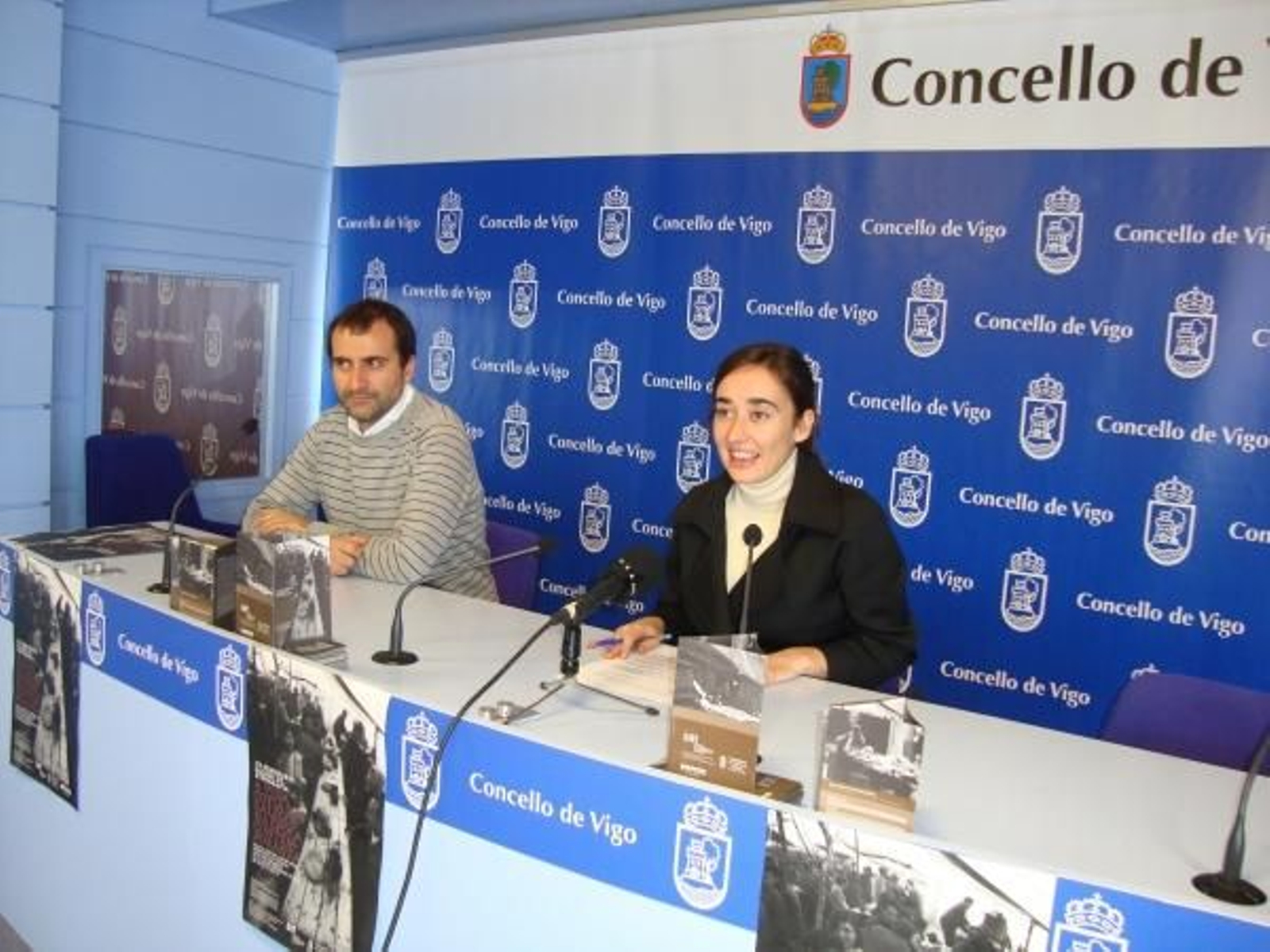 Xavier Castro, ayer con la concejala de Patrimonio Histórico, Elena Maure.FOTO: S.E.