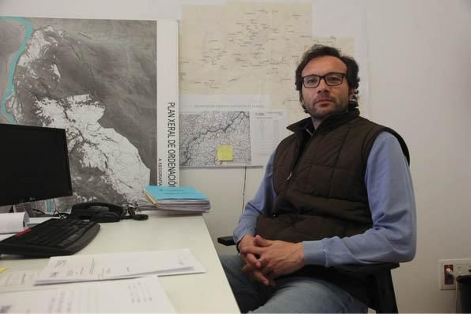 Darío López, en su despacho (JOSÉ PAZ).