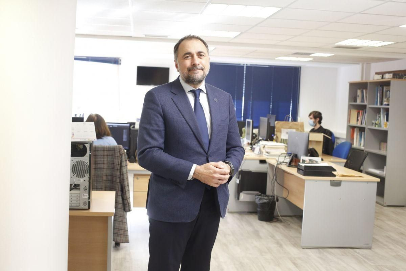 Julio García Comesaña, durante una visita a Atlántico